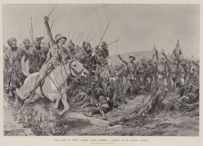 中国の同盟国、ドイツ軍、ベンガルランサーズによる突撃を応援 作： Richard Caton Woodville junior
